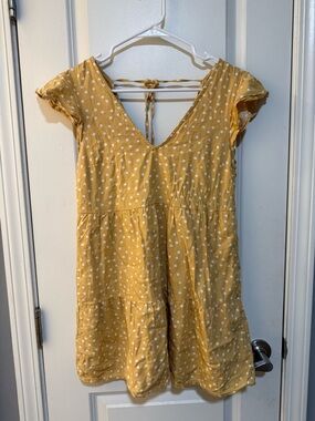 Abercrombie and Fitch Yellow Polka Dot Dress